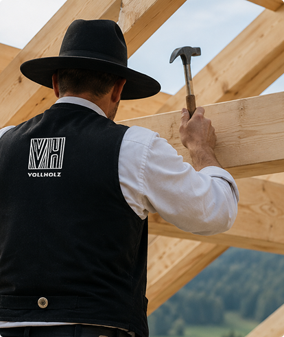 Zimmerer beim Arbeiten